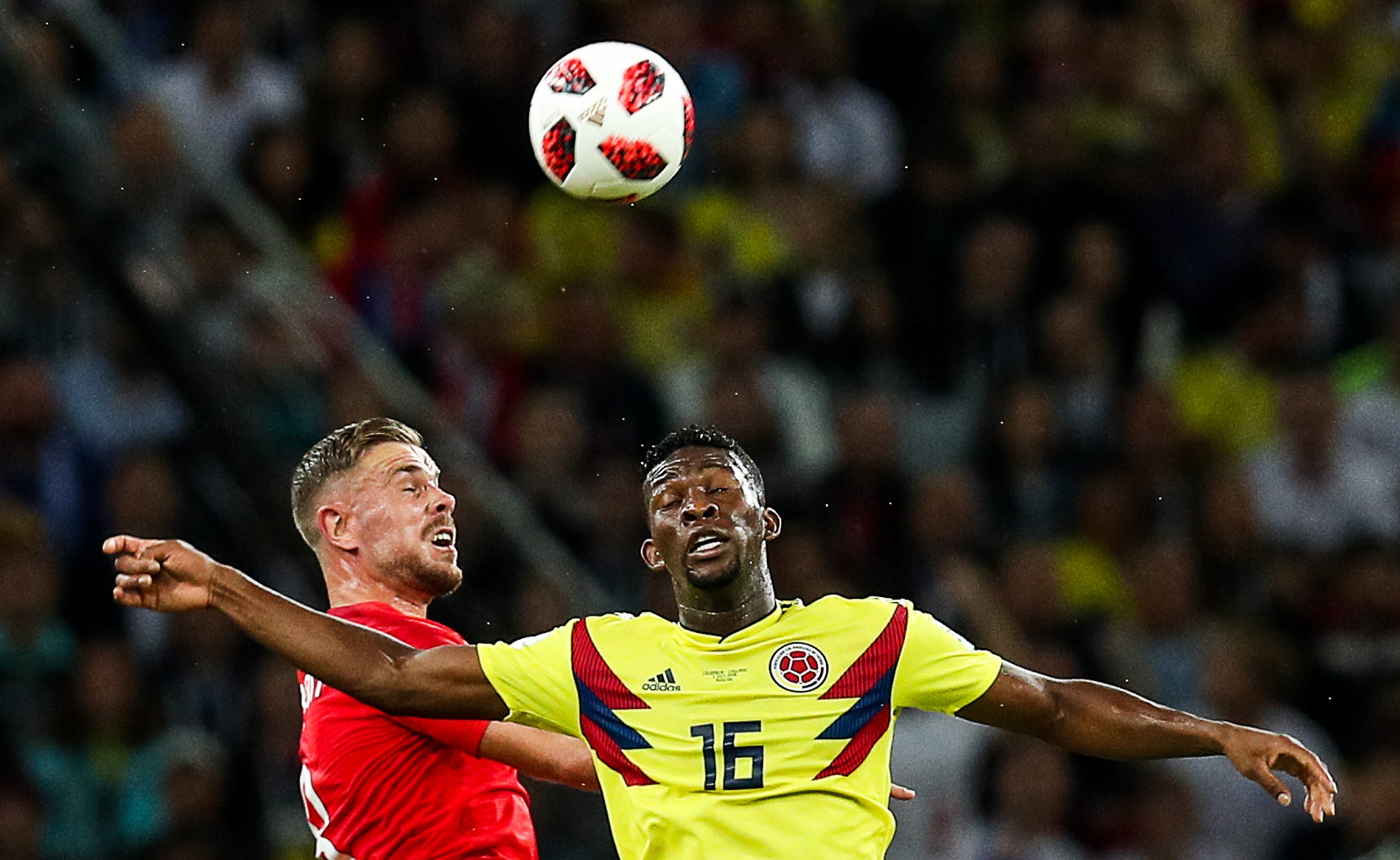 Lerma in action for Colombia against England at World Cup 2018