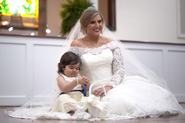 Three-year-old Skye Savren-McCormick was made a flower girl at the wedding of the woman who saved her life