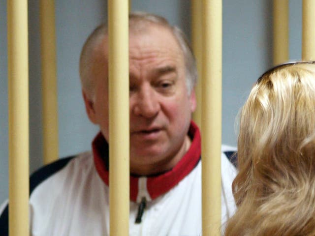 Former Russian military intelligence colonel Sergei Skripal at a hearing at the Moscow District Military Court in Moscow