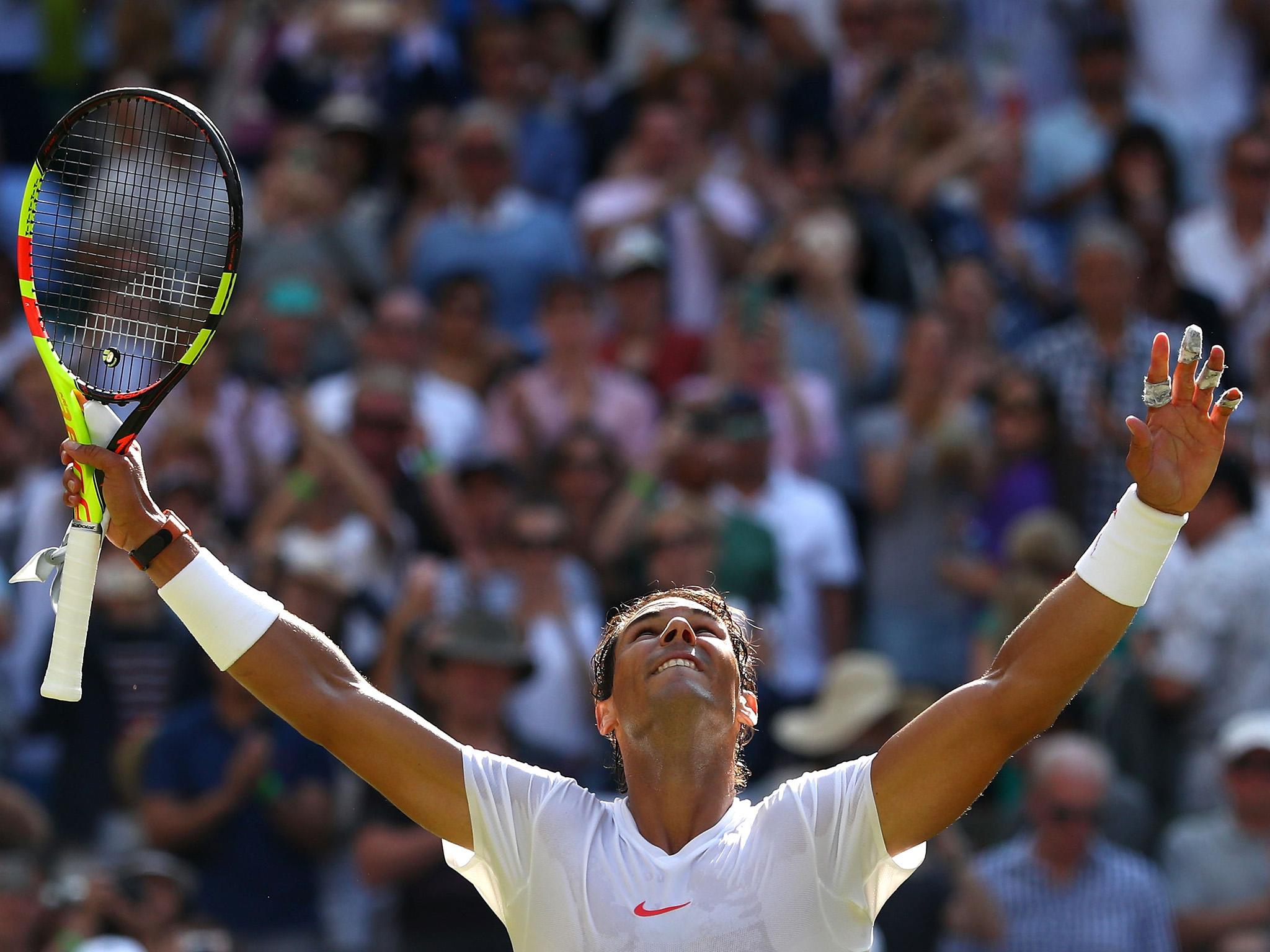 Nadal celebrates his hard-fought win (Getty)