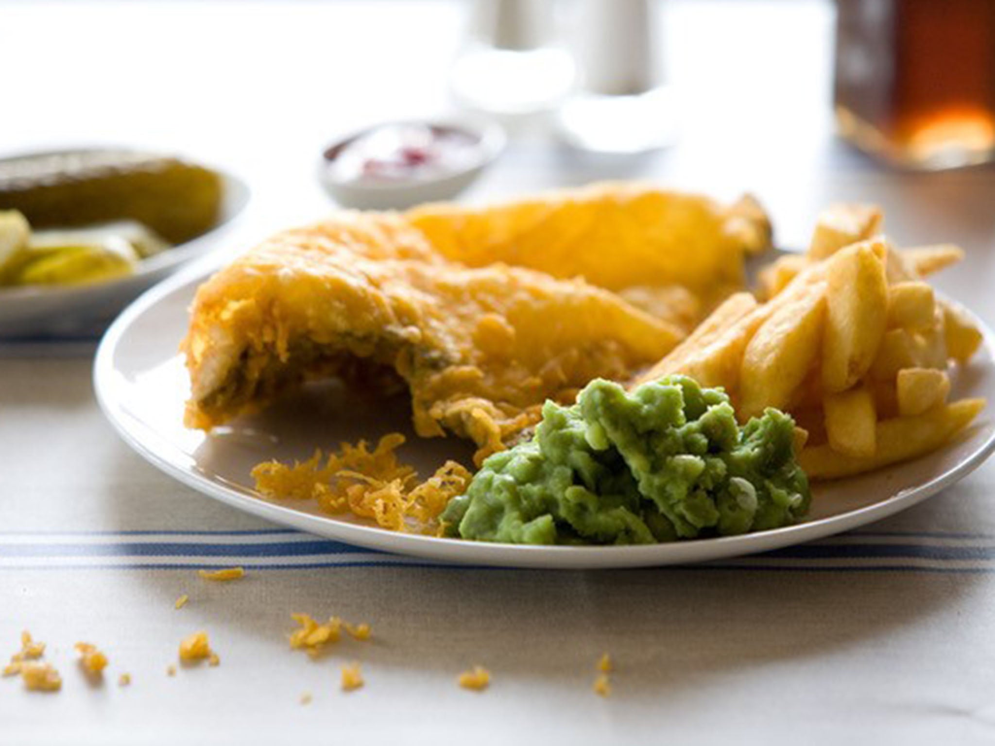 Local fish and chip shop Maggie's offers double-fried chips and sea-fresh fish cooked to order