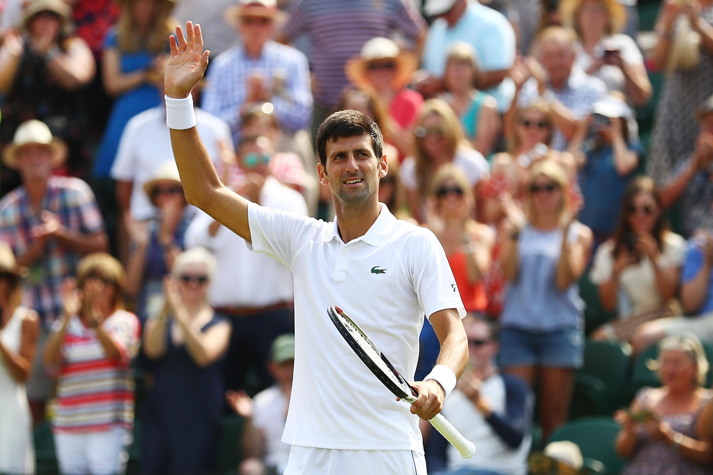 Novak Djokovic is through to the third round of Wimbledon