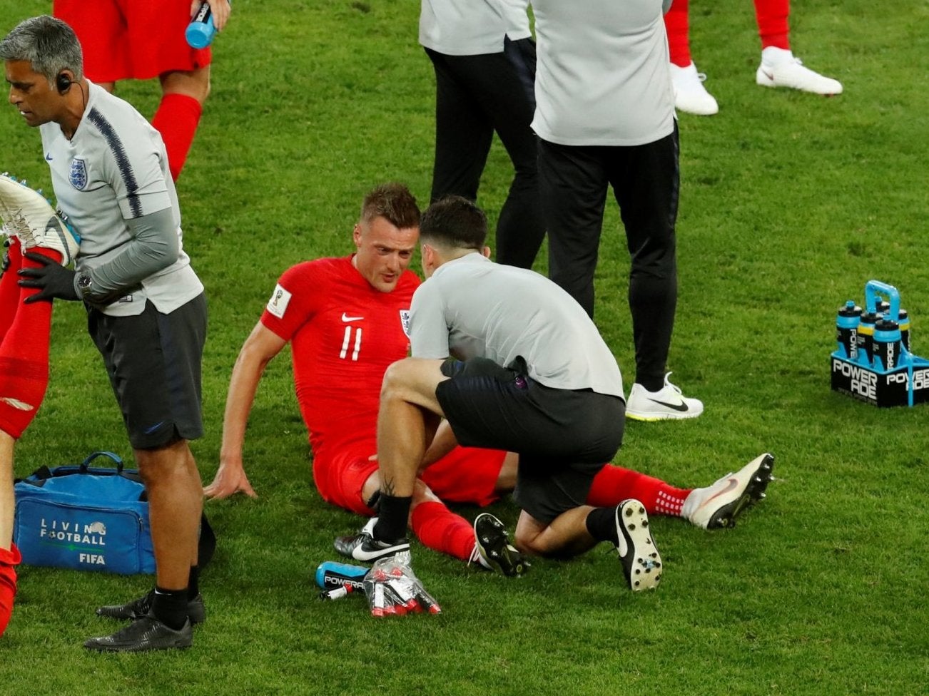 Vardy did not take a penalty because of his injury