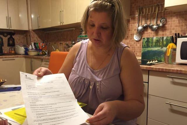 Viktoria Skripal, at her apartment in Yaroslavl, showing one of her UK visa rejection letters