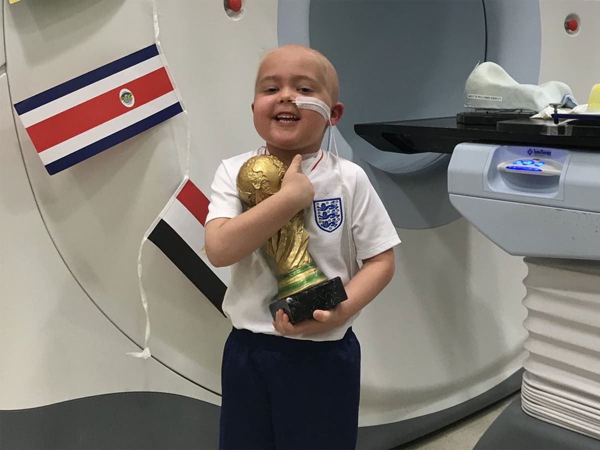 Five-year-old boy with brain cancer given World Cup ceremony by NHS staff - and a message from Harry Kane