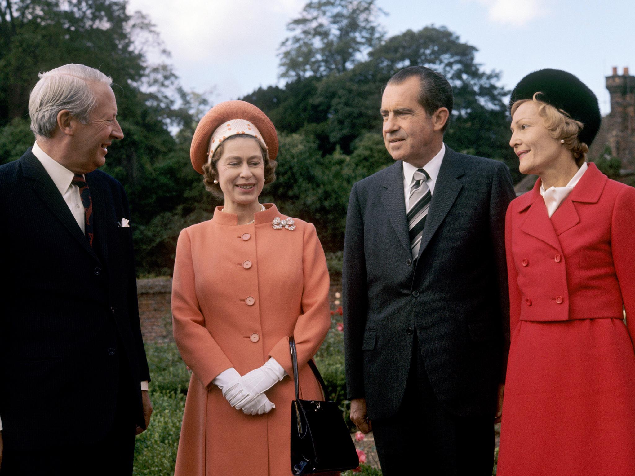 Chequers feel: Nixon and?Pat meet the Queen and prime minister Edward Heath in 1970 (PA )