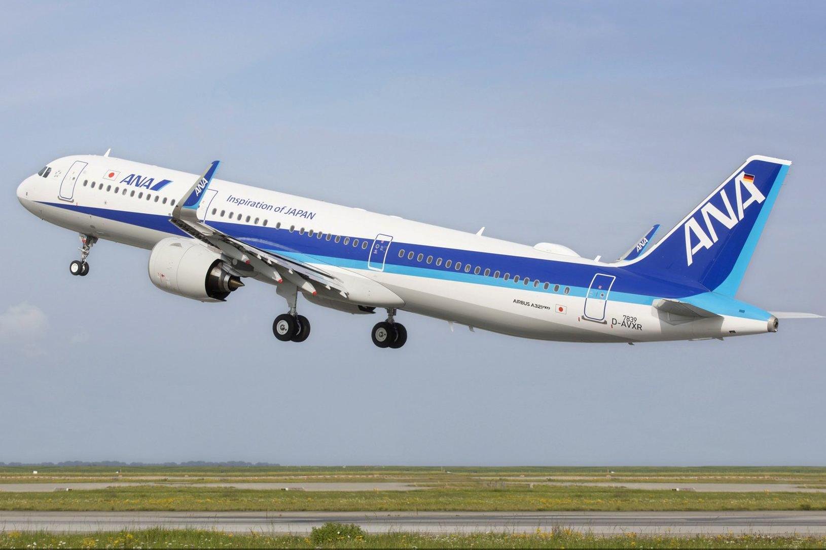 Taking off: Airbus A321 NEO made for the Japanese airline, ANA