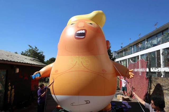 London mayor Sadiq Khan has described the angry baby balloon as a symbol of ‘peaceful protest’