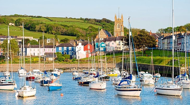 The harbour at Aberaeron, one of Wales’ many idyllic seaside spots