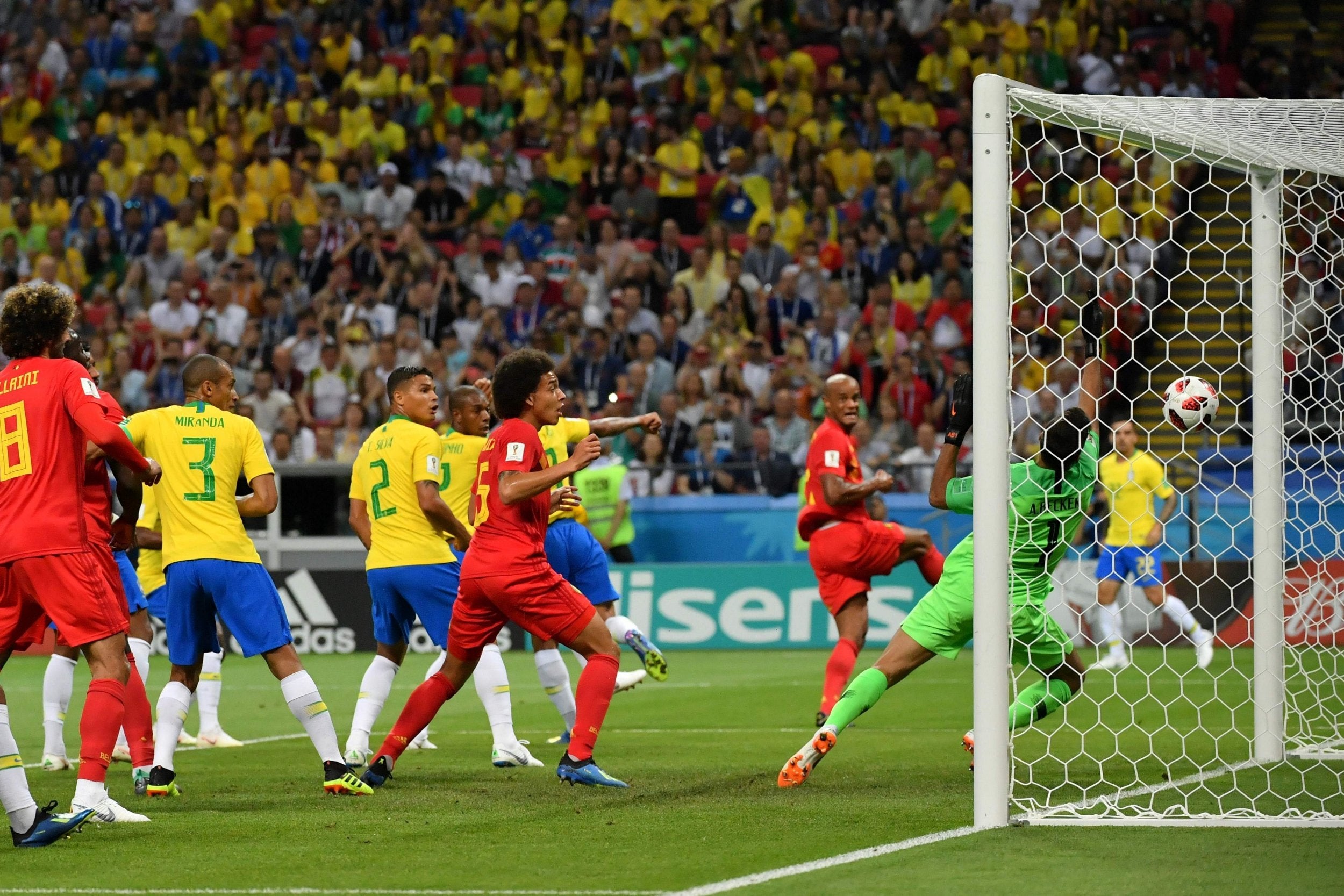 Fernandinho's own goal gave Belgium the lead