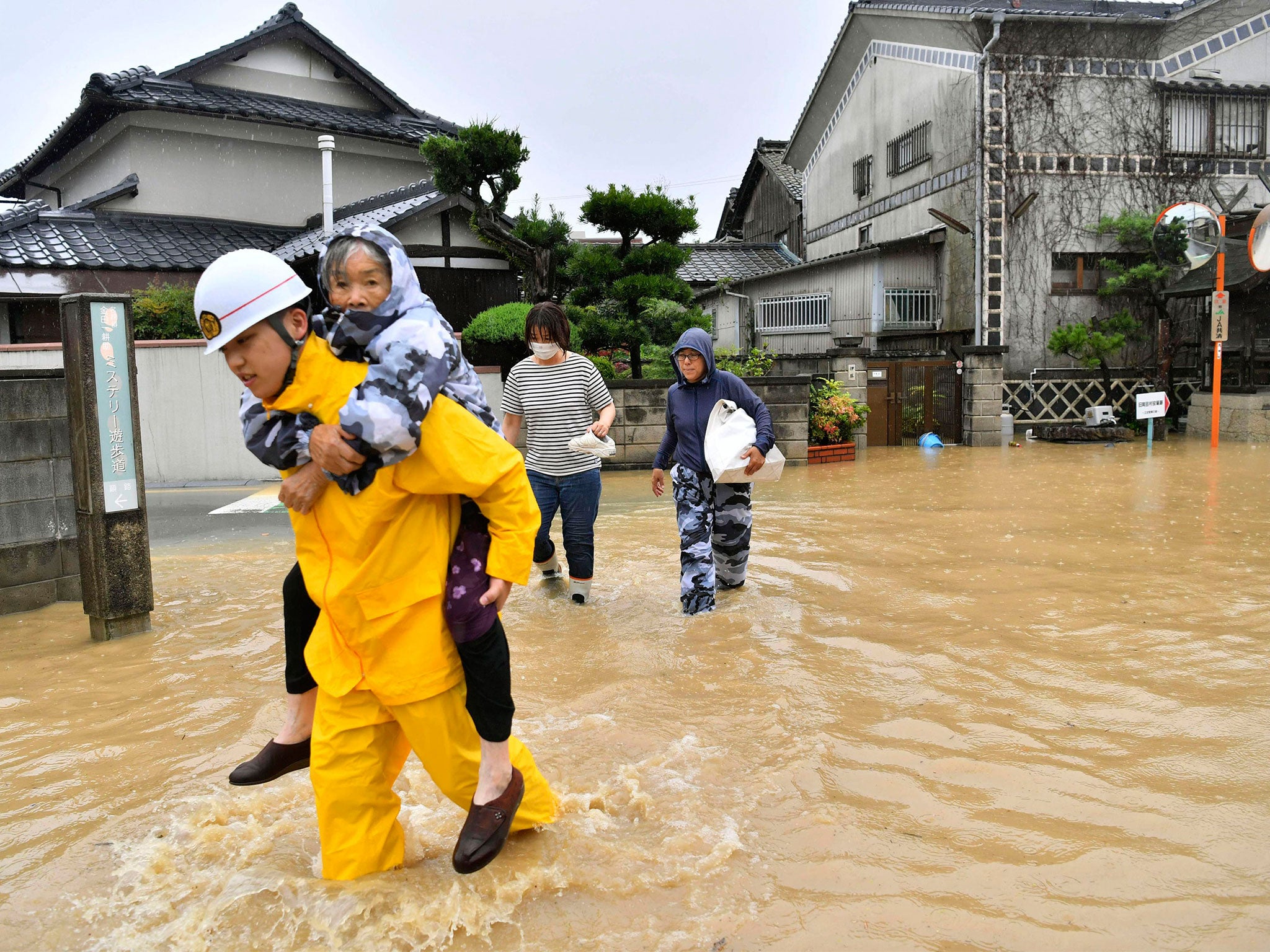 Authorities have deployed 48,000 rescue workers as more than 500 homes were reported damaged