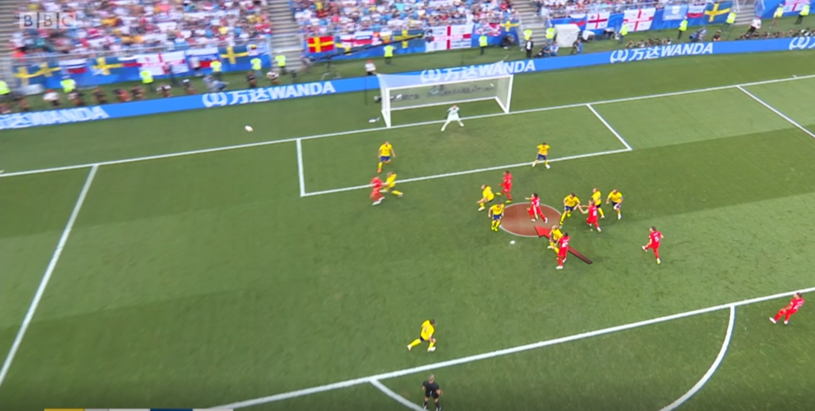 Maguire ran through the gap created by Sterling and Kane