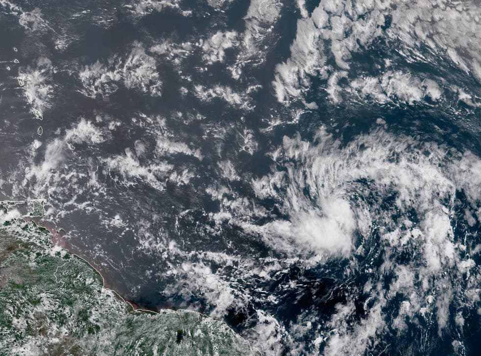 The US National Hurricane Centre said Beryl's maximum sustained winds remained 45 mph