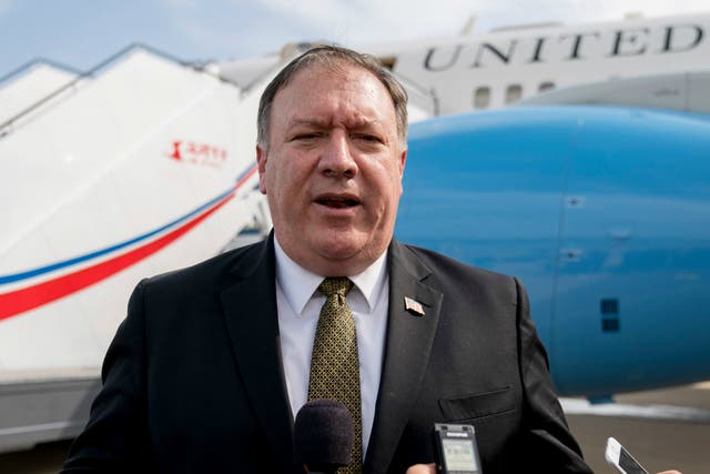 Mike Pompeo made the comments at a press conference at the United Nations in New York