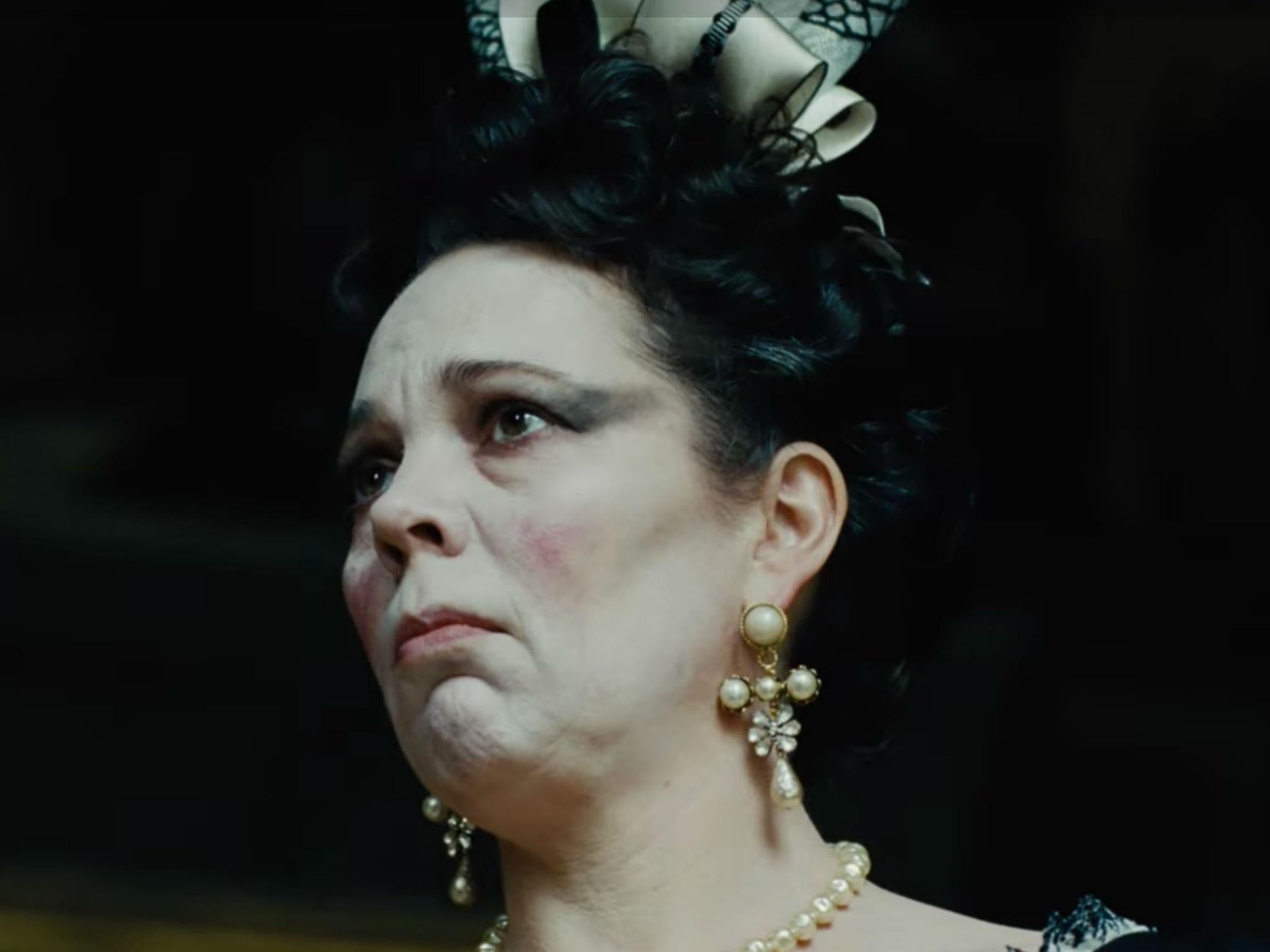 Olivia Colman plays a maudlin, melodramatic Queen Anne (Fox Searchlight)