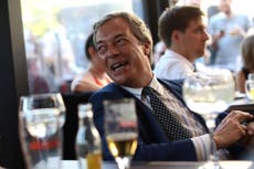 Farage threatens Ukip return unless Brexit put ‘back on track’