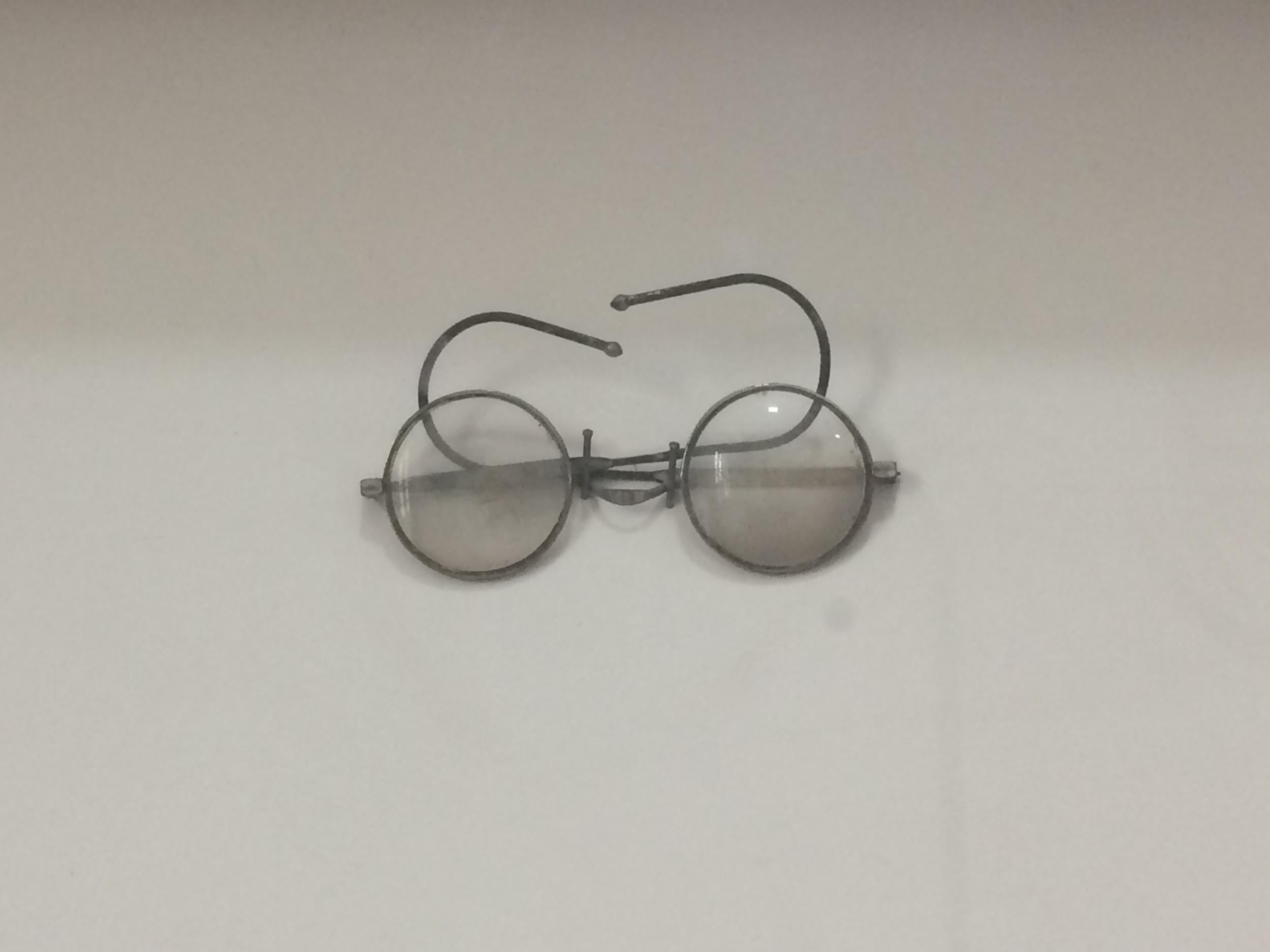 Gandhi’s spectacles, walking aids and pocket watch are all available to view