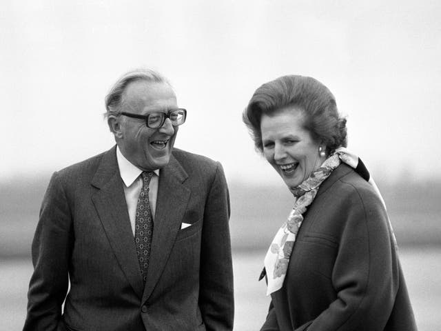 Carrington with Margaret Thatcher in 1982. He was unafraid of views that put him at odds with his own party
