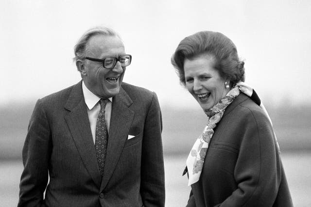 Carrington with Margaret Thatcher in 1982. He was unafraid of views that put him at odds with his own party