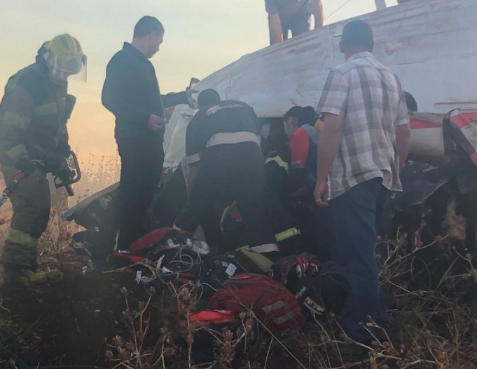 Emergency services rescue passengers from plane crash near Pretoria