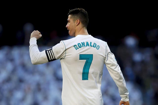 Cristiano Ronaldo of Real Madrid CF celebrates