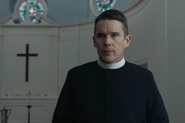 Hawke gives a complex and moving performance as the priest, dedicated to others but being eaten away by his self-loathing