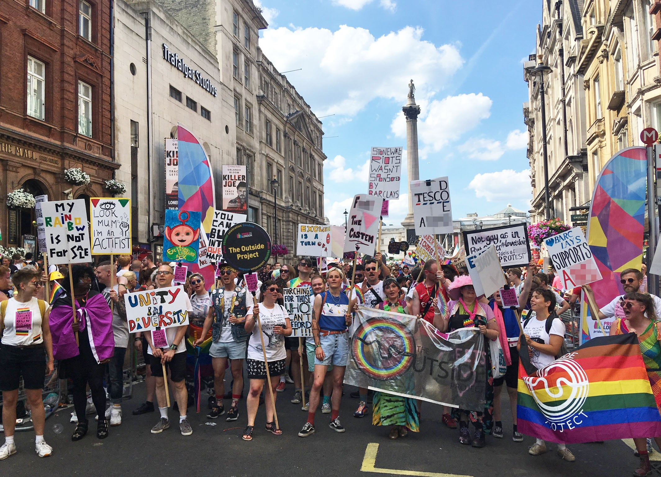 Outside Project supporters at London Pride last weekend