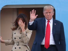 Melania risks London protests as Donald goes to secret UK location