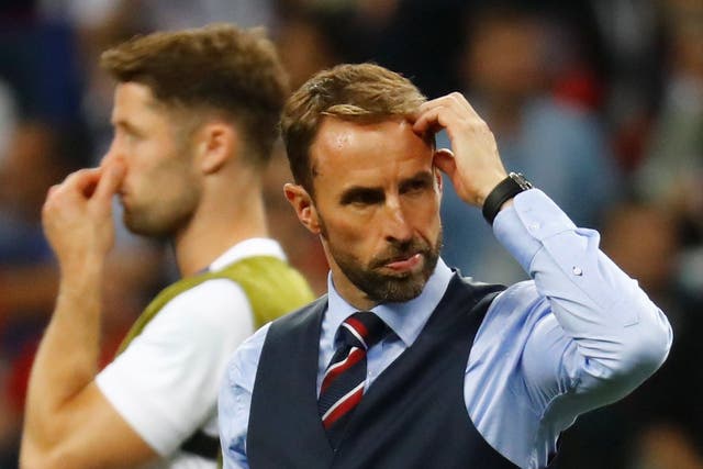 England manager Gareth Southgate looks dejected after the match