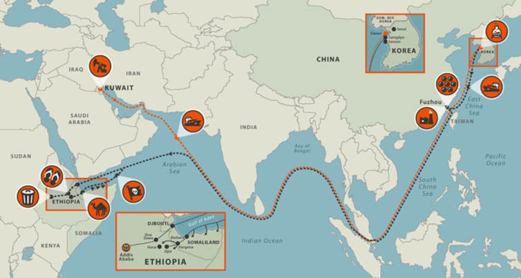 The ‘flip-flop trail’ reveals a rarely seen picture of globalisation