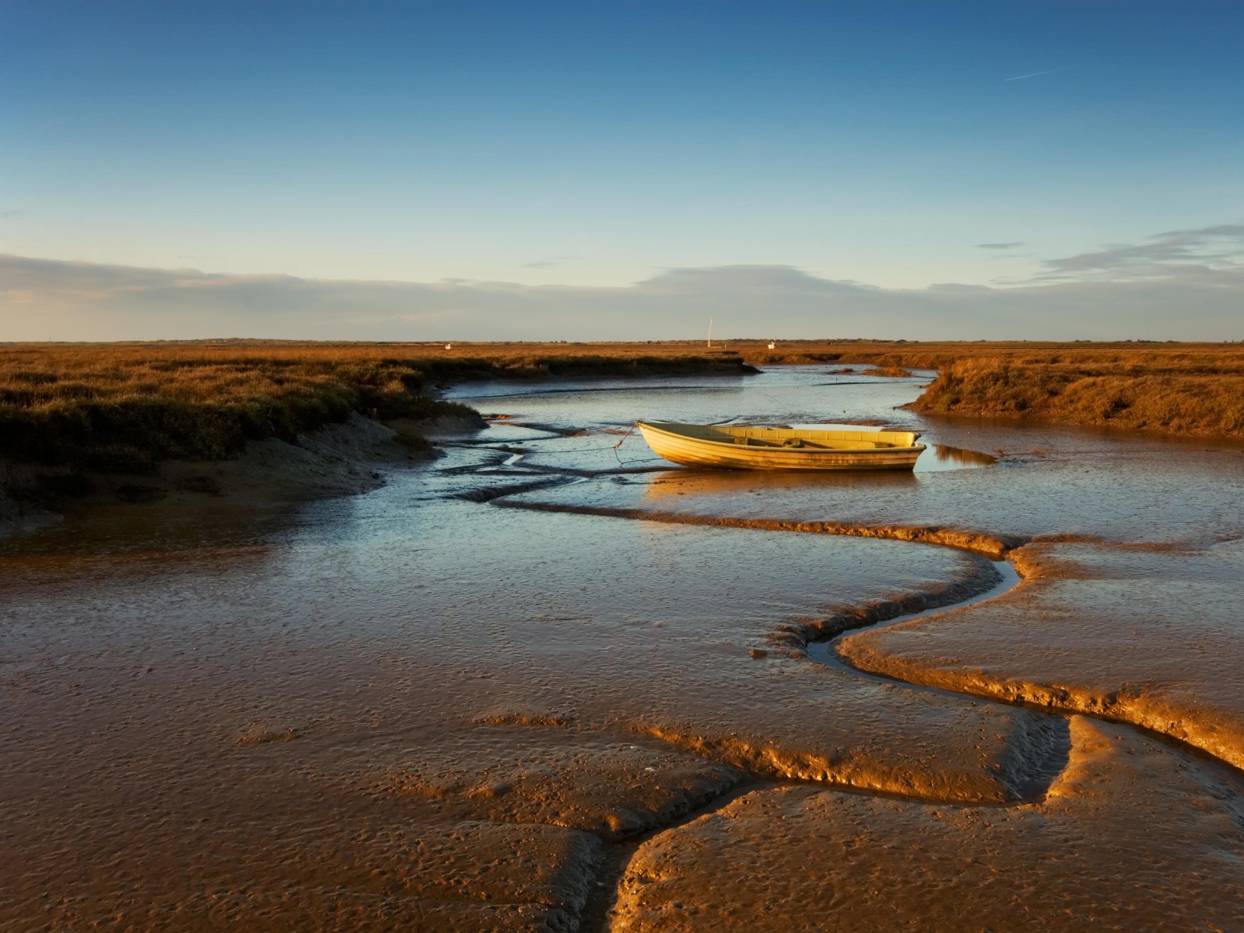 Deepdale Marshes in Norfolk are among the areas of wetland threatened by the rising tide