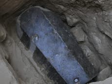 Mystery over contents of six foot tall ancient Egyptian sarcophagus