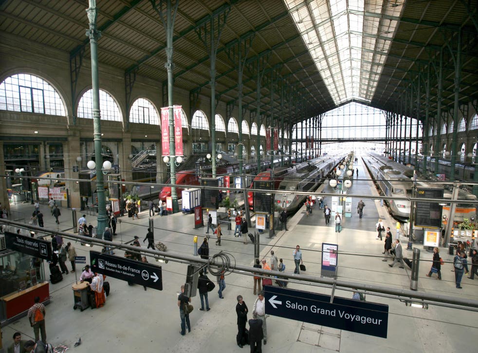 Gare du Nord station is the Paris stop for the cross-channel Eurostar