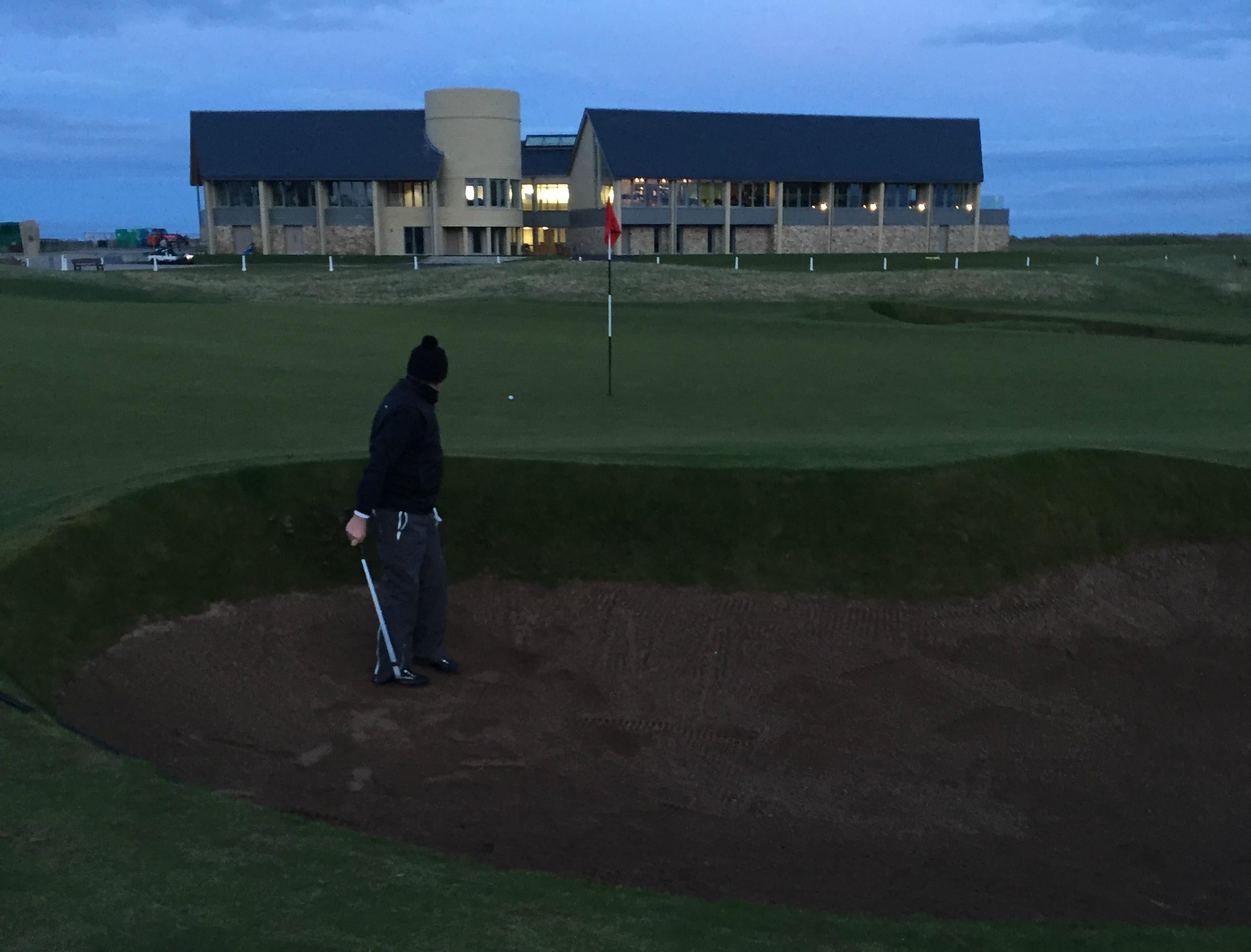 Bunker practice before playing Carnoustie is well advised for amateurs or professionals