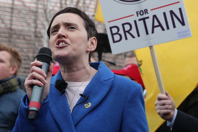 <p>For Britain leader Anne Marie Waters was among the prominent figures standing for election (PA)</p>