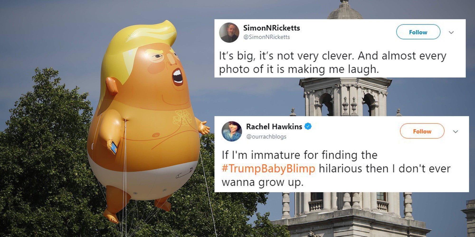 The Best Twitter Reactions To The Trump Baby Blimp 