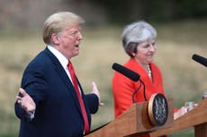 Trump denies criticising May, despite tape of him criticising her