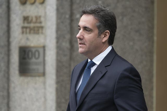 Michael Cohen, a longtime personal lawyer and confidante for President Donald Trump, leaves the United States District Court Southern District of New York