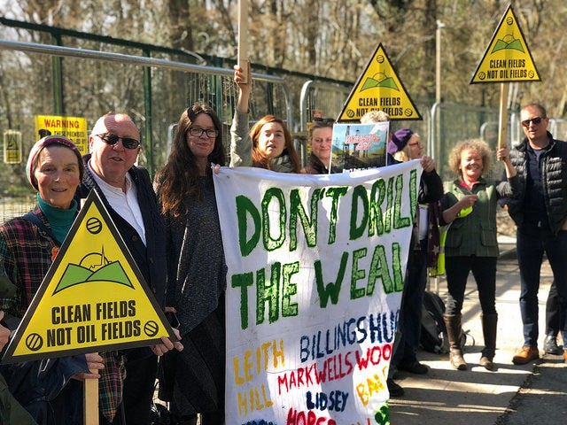 Local campaigners have been protesting oil companies in Surrey after earthquakes in the area were linked with drilling operations