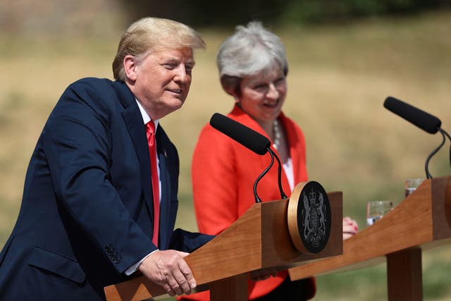 Trump accuses The Sun of 'fake news' and insists whatever May does with Brexit 'is ok with me'
