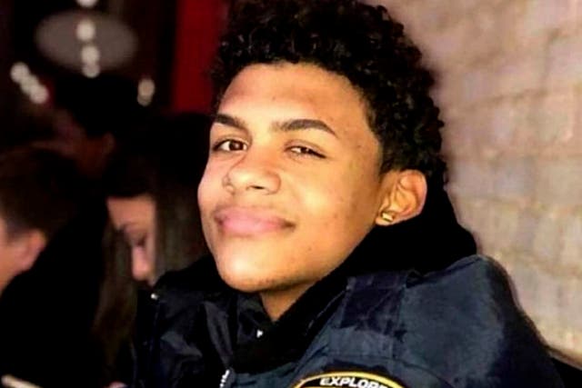 <p>Lesandro Guzman-Feliz, 15, was attacked in the Bronx borough of New York on 19 June 2018 by Trinitarios gang members </p>