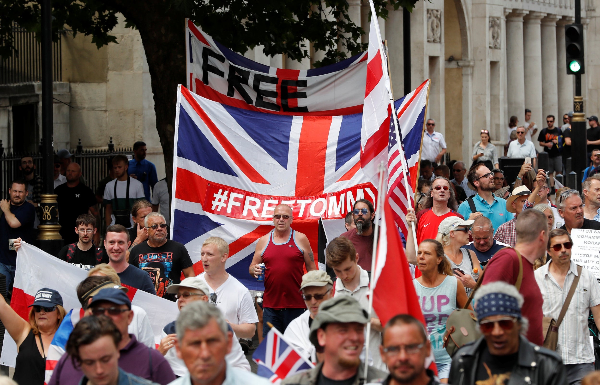 A 'Free Tommy' protest in London last year (Reuters)