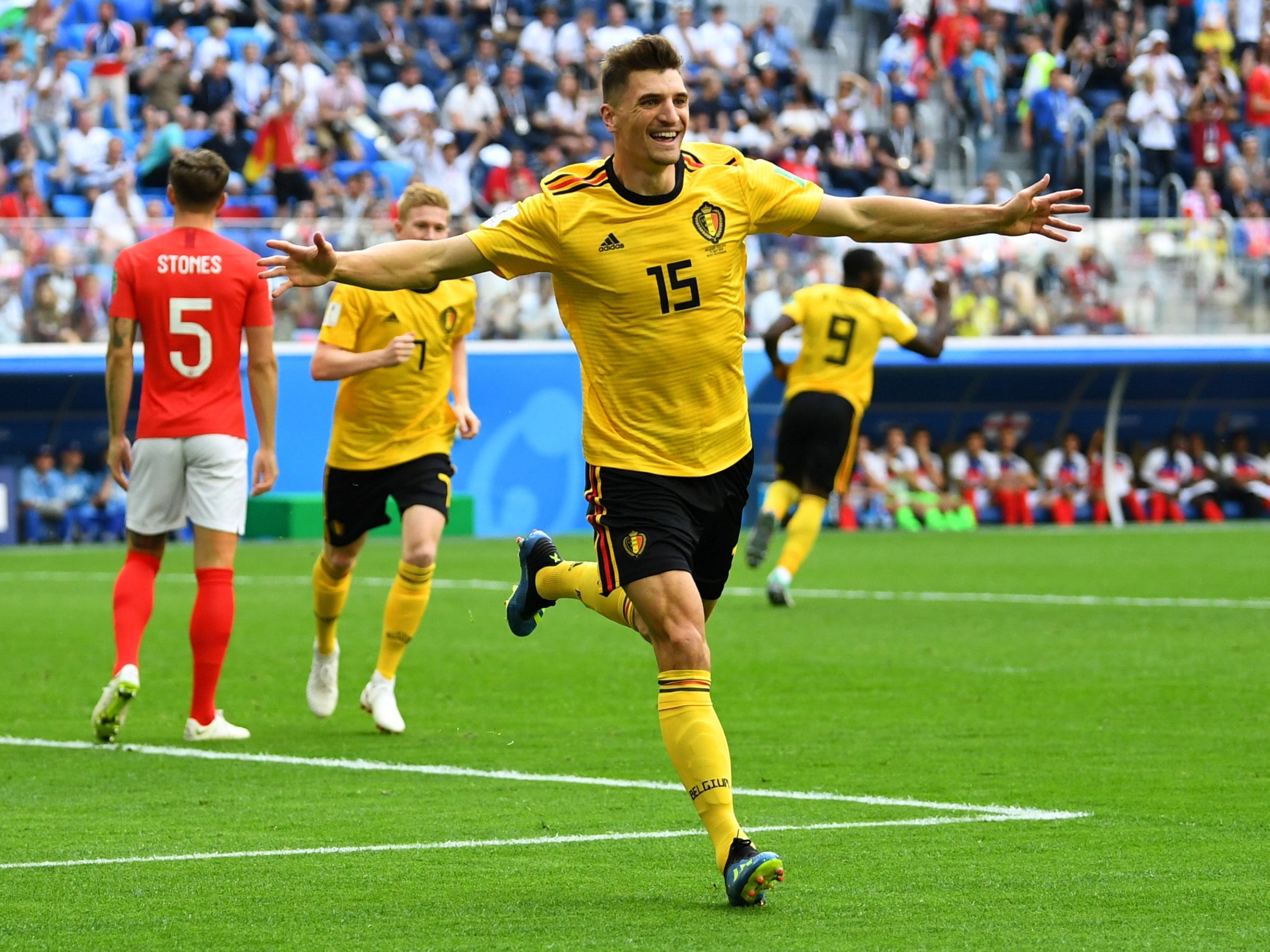 Thomas Meunier put Belgium ahead inside four minutes (Reuters)