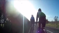 Video shows moment car ploughs into group of cyclists