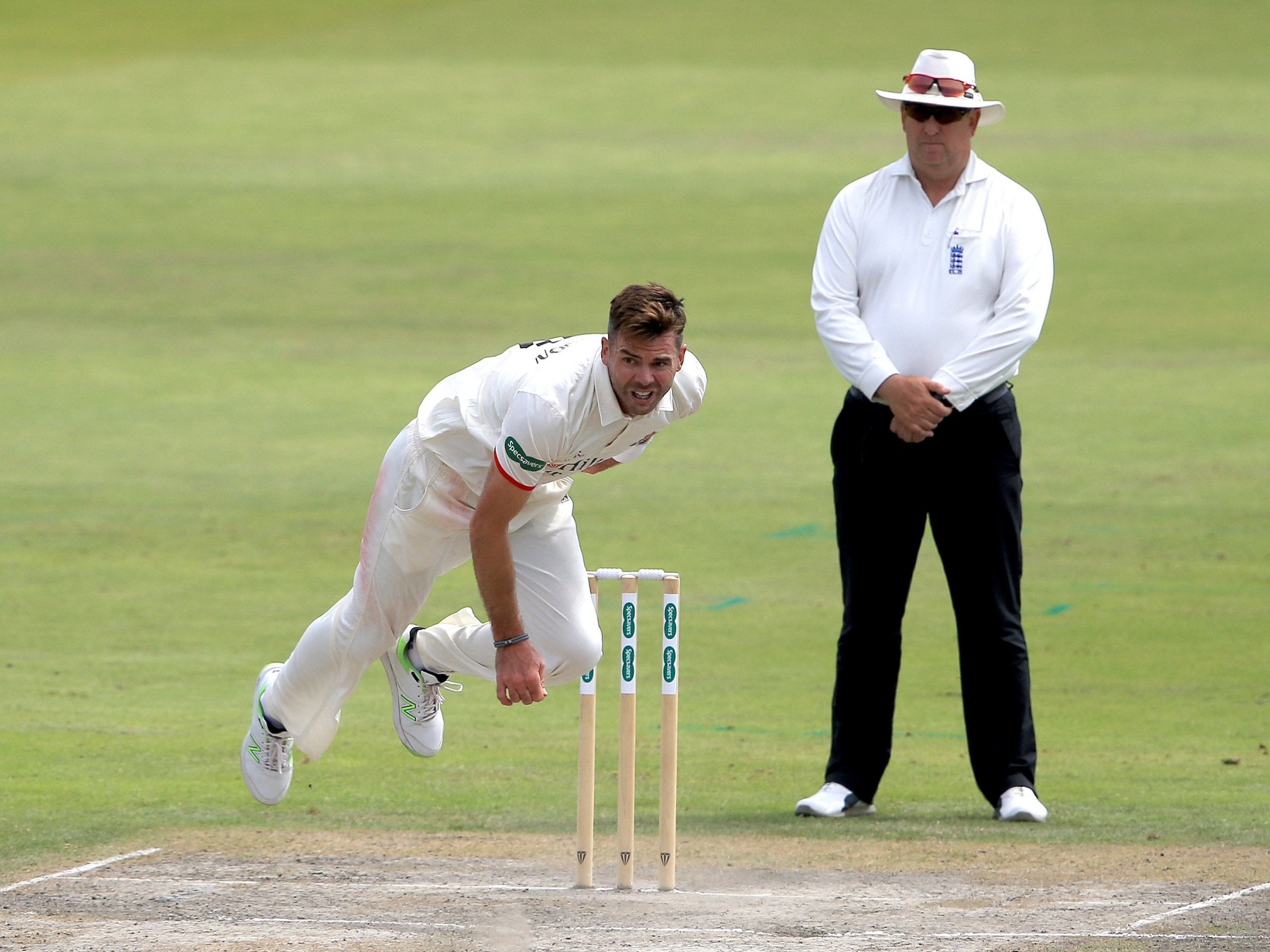 James Anderson returned with two wickets in a bid to prove his fitness for England