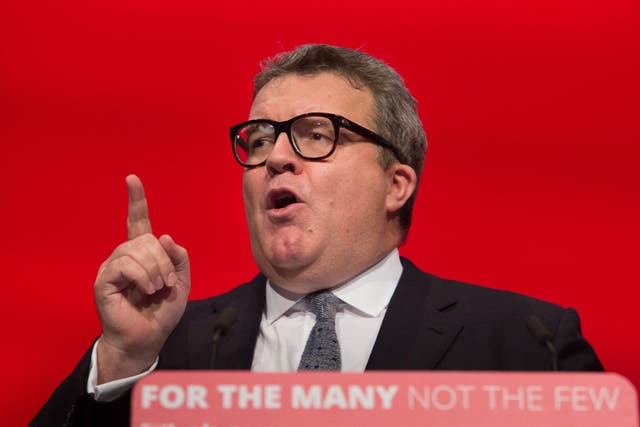 Deputy Labour leader Tom Watson addresses the Labour Party annual conference at the Brighton Centre, Brighton