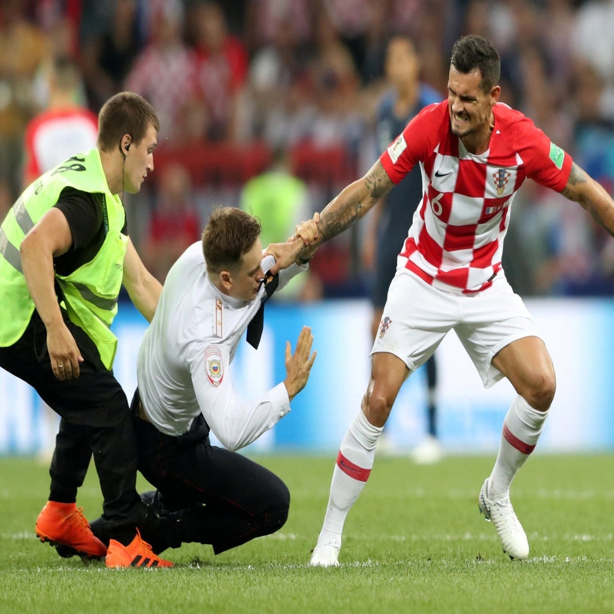 World Cup 2018: Kylian Mbappe's high-five with Russian pitch