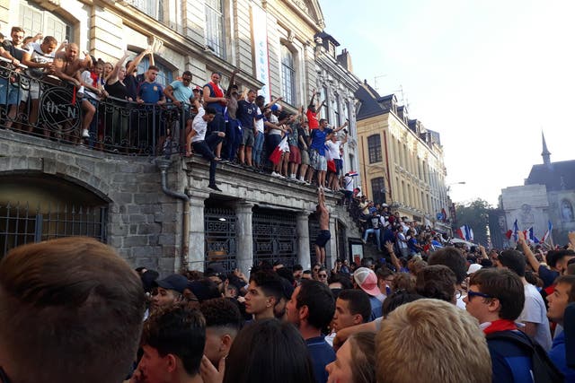 The scenes in Lille as France celebrated a World Cup win