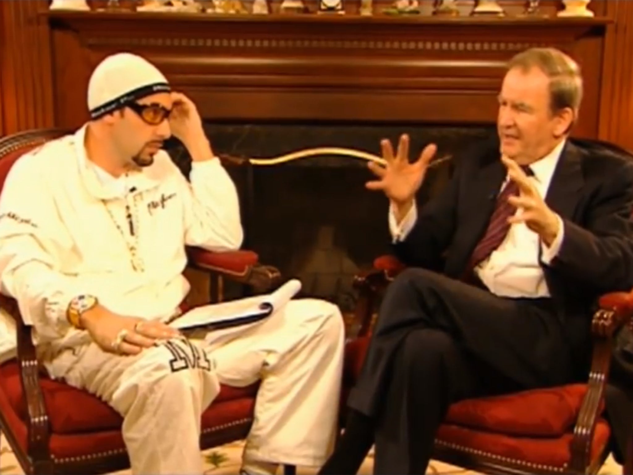 Ali G confused sandwiches with weapons of mass destruction in his interview with Pat Buchanan