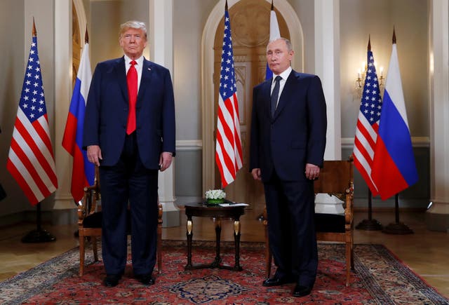 U.S. President Donald Trump meets with Russia's President Vladimir Putin in Helsinki